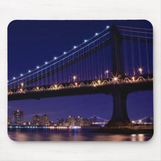 Uitzicht Manhattan-brug 's nachts Muismat (Voorkant)