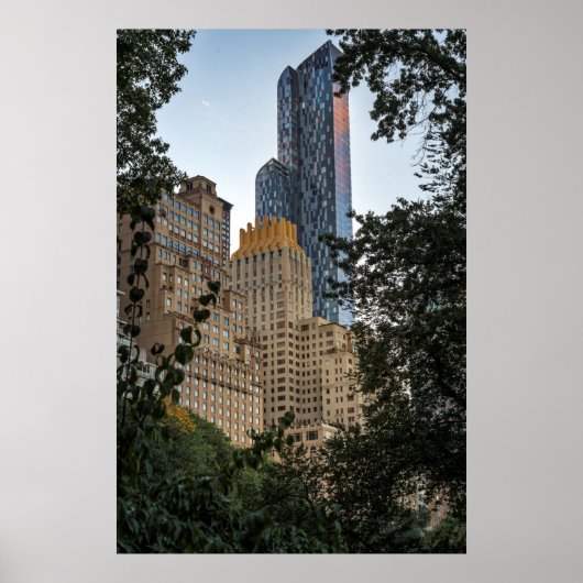 Uitzicht Manhattan Buildings Poster (Voorkant)