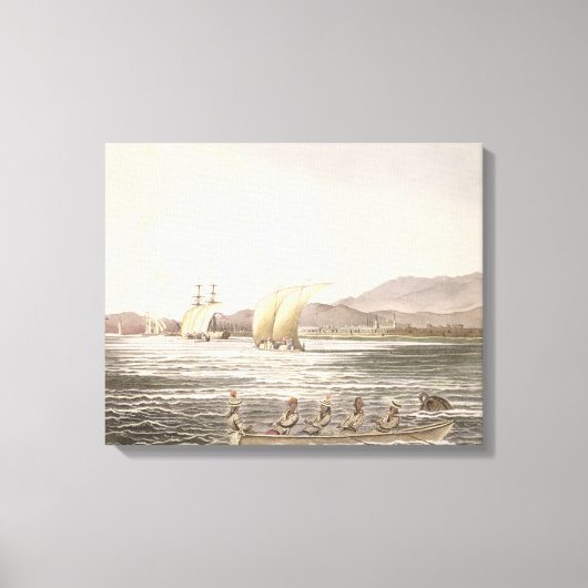 Uitzicht Manilla, Filipijnen, 1826 Canvas Afdruk (Voorkant)