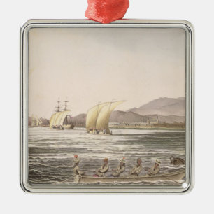 Uitzicht Manilla, Filipijnen, 1826 Metalen Ornament