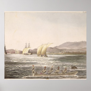 Uitzicht Manilla, Filipijnen, 1826 Poster
