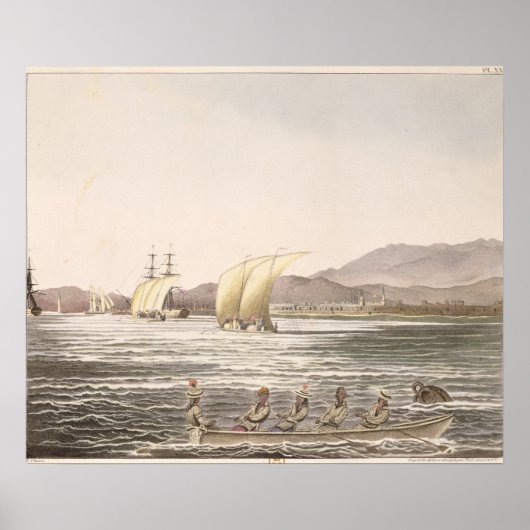 Uitzicht Manilla, Filipijnen, 1826 Poster (Voorkant)