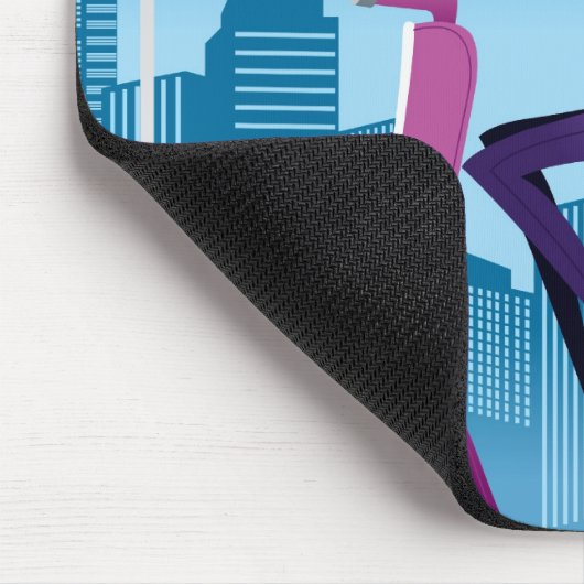 Uitzicht met cadeaus op scooter muismat (Hoek)