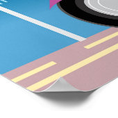 Uitzicht met cadeaus op scooter poster (Hoek)