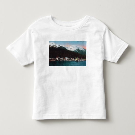 Uitzicht met DocksTenakee Springs, AK Kinder Shirts (Voorkant)