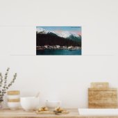 Uitzicht met DocksTenakee Springs, AK Poster (Keuken)