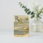 Uitzicht met gouden natuur - palmbroeken visitekaartje (Staand voorkant)