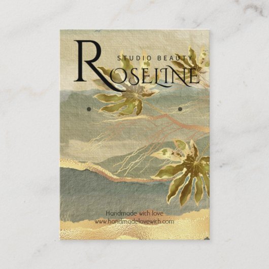 Uitzicht met gouden natuur - palmbroeken visitekaartje (Voorkant)