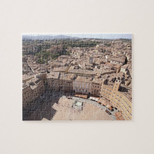 Uitzicht met hoge hoek, Siena, Italië Legpuzzel (Horizontaal)