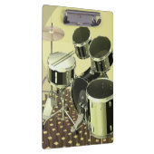 Uitzicht met hoge hoek van een trommelkit klembord (Rechts)