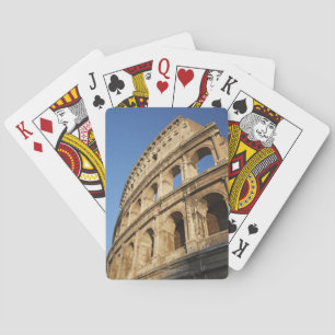 Uitzicht met lage hoek Colosseum Pokerkaarten
