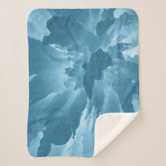 Uitzicht met lage hoek van stalactieten sherpa deken (Voorkant)