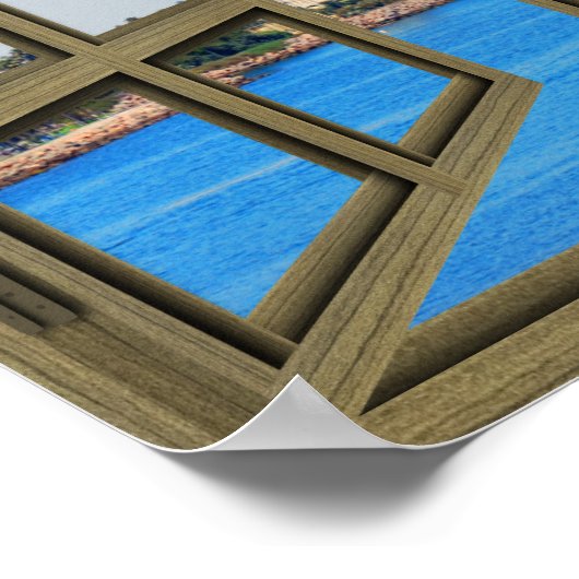 Uitzicht met lange bandbreedte - 6-paars open vens poster (Hoek)