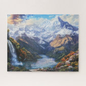 Uitzicht met sneeuwbedekking legpuzzel (Horizontaal)
