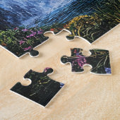 Uitzicht met sneeuwbedekking legpuzzel (Zijkant)