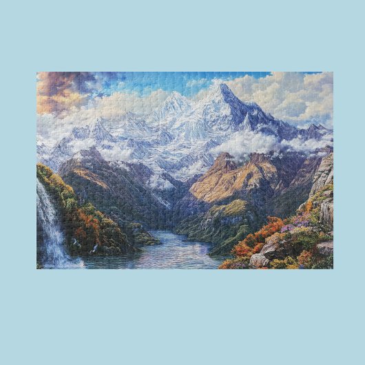 Uitzicht met sneeuwbedekking legpuzzel
