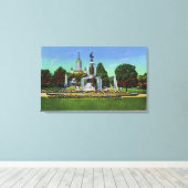 Uitzicht met staatskapitel op afstand canvas afdruk (Insitu (Houten vloer))