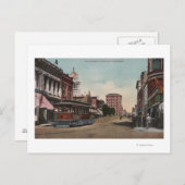 Uitzicht met Street Car Briefkaart (Voorkant / Achterkant)