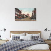 Uitzicht met Street Car Canvas Afdruk (Insitu (Slaapkamer))