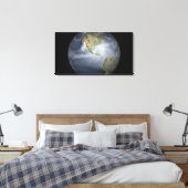 Uitzicht met waterdamp op volle aarde canvas afdruk (Insitu (Slaapkamer))