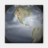 Uitzicht met waterdamp op volle aarde magneet (Voorkant)