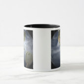 Uitzicht met waterdamp op volle aarde mok (Midden)