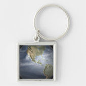 Uitzicht met waterdamp op volle aarde sleutelhanger (Voorkant)
