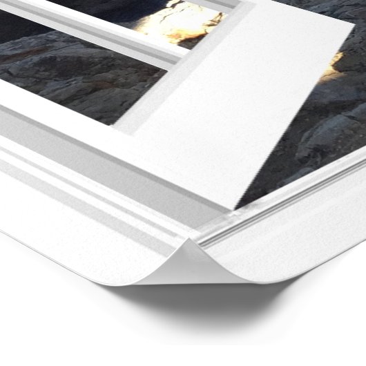 Uitzicht Middellandse Zeekust Faux Poster (Hoek)