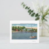 Uitzicht Midway Park Beach en Pavilion Briefkaart (Staand voorkant)