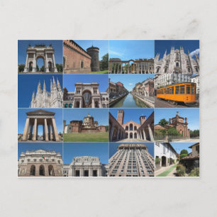 Uitzicht Milaan Milano in Italië Briefkaart