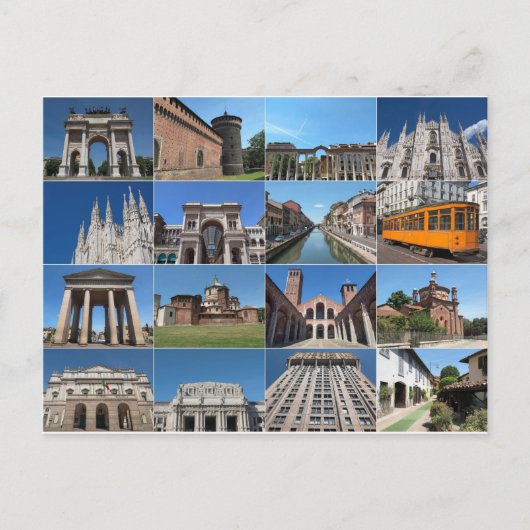 Uitzicht Milaan Milano in Italië Briefkaart (Voorkant)