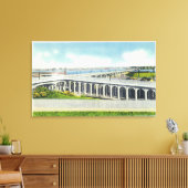 Uitzicht miljoen dollar canvas afdruk (Insitu (Woonkamer))