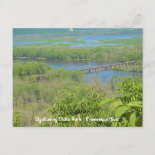 Uitzicht Mississippi uit Wyalusing State Park Briefkaart