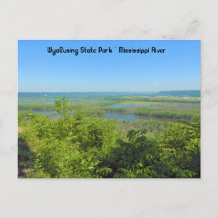 Uitzicht Mississippi uit Wyalusing State Park P Briefkaart