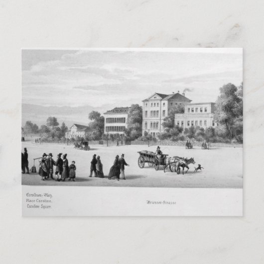 Uitzicht München, 1869 Briefkaart (Voorkant)