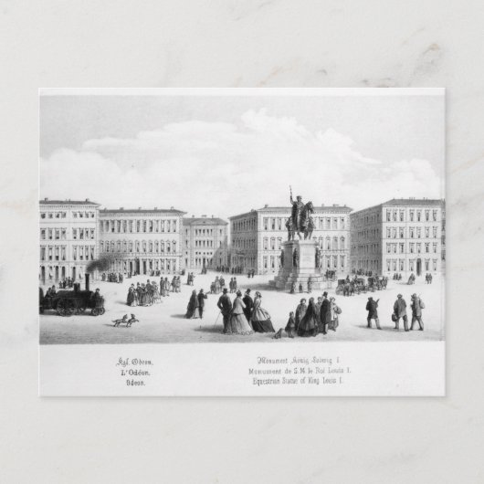 Uitzicht München, 1869 Briefkaart (Voorkant)