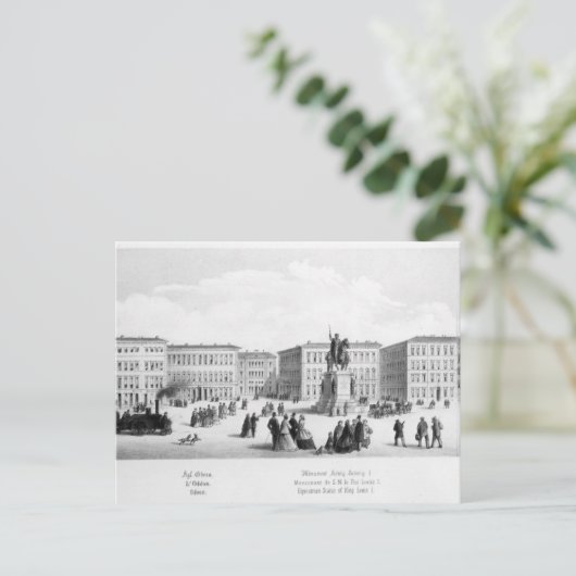 Uitzicht München, 1869 Briefkaart (Staand voorkant)