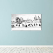 Uitzicht München, 1869 Canvas Afdruk (Insitu (Houten vloer))