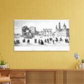 Uitzicht München, 1869 Canvas Afdruk (Insitu (Woonkamer))