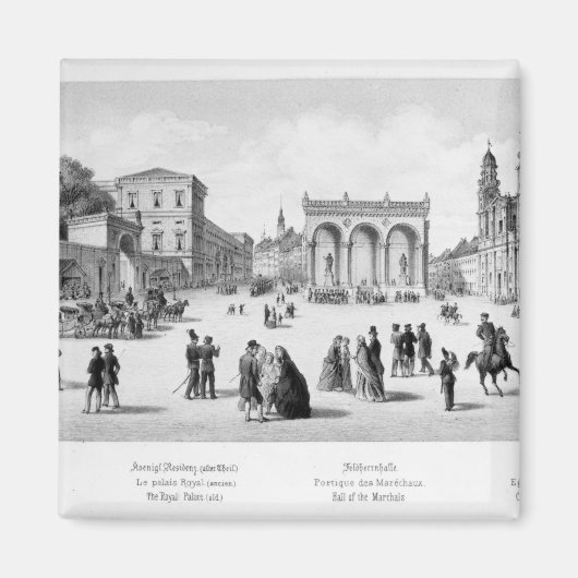 Uitzicht München, 1869 Magneet (Voorkant)
