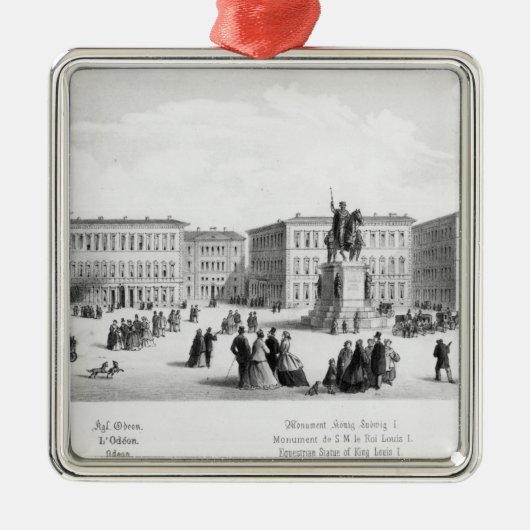Uitzicht München, 1869 Metalen Ornament (Voorkant)