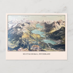 Uitzicht Muottas Muragl  Blank Briefkaart