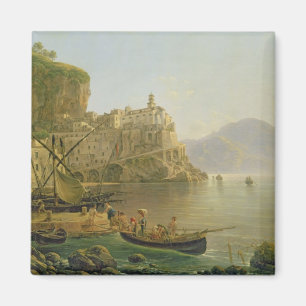 Uitzicht naar Atrani op de Amalfi, 1817 Magneet