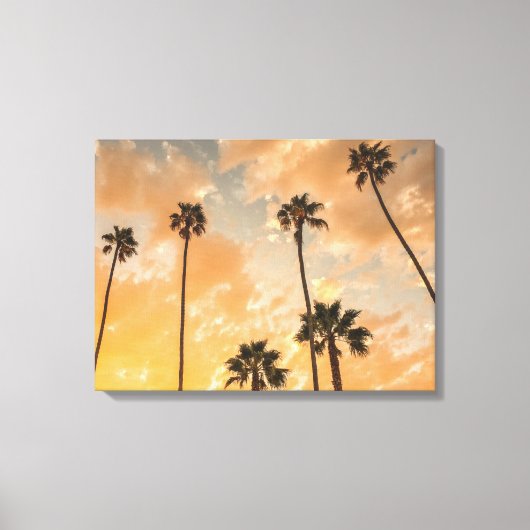 Uitzicht naar boven van Palms Canvas Afdruk (Voorkant)
