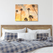 Uitzicht naar boven van Palms Canvas Afdruk (Insitu (Slaapkamer))