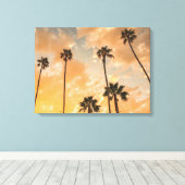 Uitzicht naar boven van Palms Canvas Afdruk (Insitu (Houten vloer))