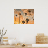 Uitzicht naar boven van Palms Poster (Keuken)