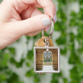 Uitzicht naar de houder vanaf het hoofdstuk sleutelhanger (Hand)