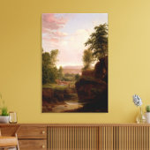 Uitzicht naar de Hudson Canvas Afdruk (Insitu (Woonkamer))