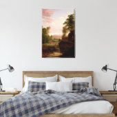Uitzicht naar de Hudson Canvas Afdruk (Insitu (Slaapkamer))